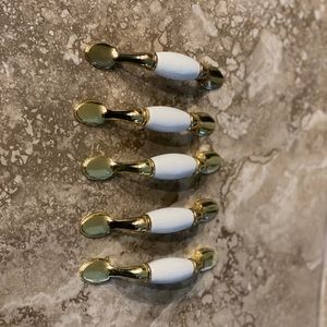 Gold & silver handle drawer pulls